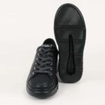 KARL LAGERFELD WOMEN'S SNEAKERS KAPRI KITE OUTLINE NFT LO LACE BLACK LTHR W/SILVER - Image 5