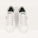 KARL LAGERFELD WOMEN'S SNEAKERS KAPRI KITE OUTLINE NFT LO LACE WHITE LTHR - Image 4