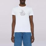 TRUSSARDI MEN'S T-SHIRT REGULAR FIT COTTON GENTLE SOCIETY EMB WHITE