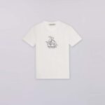 TRUSSARDI MEN'S T-SHIRT REGULAR FIT COTTON GENTLE SOCIETY EMB WHITE - Image 4