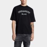 DSQUARED2 MEN'S LOOSE FIT FADED MILANO T-SHIRT BLACK