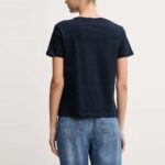 TOMMY HILFIGER WOMAN'S T-SHIRT GOLD CREST REG SS TEE DARK NIGHT NAVY - Image 2