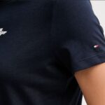 TOMMY HILFIGER WOMAN'S T-SHIRT SCRIPT REG SS TEE DARK NIGHT NAVY - Image 4