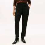 TOMMY HILFIGER WOMAN'S PUNTO SLIM STRAIGHT PANT BLACK