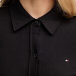 TOMMY HILFIGER WOMAN'S DRESS INTERLOCK MIX MEDIA POLO LS BLACK - Image 4