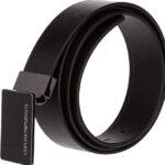 EMPORIO ARMANI MAN LEATHER BELT WITH METAL BUCKLE BLACK - Image 2