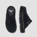 DR MARTENS ZEBZAG SUEDE CASUAL SLINGBACK PLATFORM MULES BLACK - Image 2