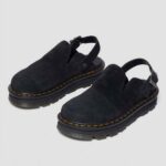 DR MARTENS ZEBZAG SUEDE CASUAL SLINGBACK PLATFORM MULES BLACK - Image 3