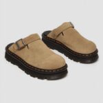 DR MARTENS ZEBZAG SUEDE CASUAL SLINGBACK PLATFORM MULES SAVANN-TAN - Image 3