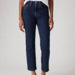 LEVI’S®JEANS WOMEN'S 501 ORIGINAL CROPPED SALSA-DARK WASH - Image 3