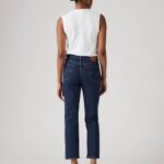 LEVI’S®JEANS WOMEN'S 501 ORIGINAL CROPPED SALSA-DARK WASH - Image 2