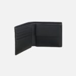 HUGO LEATHER FOLDING WALLET WITH GEOMETRIC LOGOS BLACK - Image 2