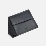 HUGO LEATHER FOLDING WALLET WITH GEOMETRIC LOGOS BLACK - Image 3