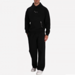 HUGO MEN'S COTTON SPORTS TROUSERS WITH POCKETS DARGENPAN BLACK - Image 3