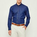 BOSS MEN'S SLIM FIT SHIRT H-ROAN-BD-E-C1-253 BLUE