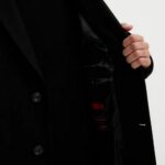 HUGO MEN'S MIGOR2541 WOOL COAT BLACK - Image 4