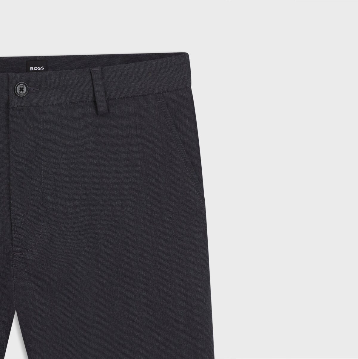 BOSS MEN'S MODERN-FIT H-KAINE-1 TROUSERS IN BRUSHED TWILL SILVER - Image 2