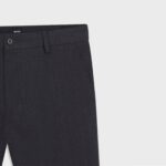 BOSS MEN'S MODERN-FIT H-KAINE-1 TROUSERS IN BRUSHED TWILL SILVER - Image 2