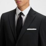 BOSS MEN SLIM-FIT SUIT  IN A WOOL BLEND BLACK - Image 4