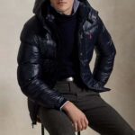 POLO RALPH LAUREN MEN'S JACKET THE GORHAM GLOSSED DOWN NAVY BLUE - Image 3