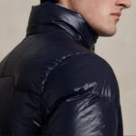 POLO RALPH LAUREN MEN'S JACKET THE GORHAM GLOSSED DOWN NAVY BLUE - Image 5