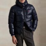 POLO RALPH LAUREN MEN'S JACKET THE GORHAM GLOSSED DOWN NAVY BLUE