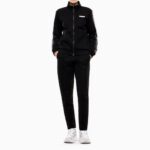 EMPORIO ARMANI EA7 WOMAN DYNAMIC ATHLETE TRACKSUIT IN NATURAL BLACK