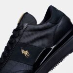 POLO RALPH LAUREN MEN'S SNEAKERS TRAIN 89 LOW TOP LACE BLACK/GOLD - Image 5