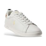 POLO RALPH LAUREN MEN'S SNEAKERS LOW TOP LACE WHITE-TEAK-NAVY - Image 2