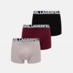 KARL LAGERFELD MEN LOGO TRUNKS SET 3-PACK BOLD ELASTIC WINDSOR-BLACK-ASH