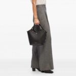 KARL LAGERFELD WOMEN'S K/ROCKY MARAIS SM TOTE BLACK-NICKEL - Image 5