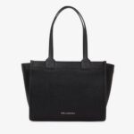 KARL LAGERFELD WOMEN'S K/SKUARE EW MD TOTE GRAINY BLACK-NICKEL - Image 2