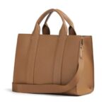 KARL LAGERFELD WOMEN'S K/RSG PEBBLE SQUARE MED TOTE CARAMEL - Image 2