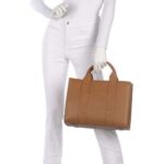 KARL LAGERFELD WOMEN'S K/RSG PEBBLE SQUARE MED TOTE CARAMEL - Image 5