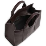 KARL LAGERFELD WOMEN'S K/RSG PEBBLE SQUARE MED TOTE TOBACCO - Image 3