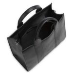 KARL LAGERFELD WOMEN'S K/RSG PEBBLE SQUARE MED TOTE BLACK - Image 3