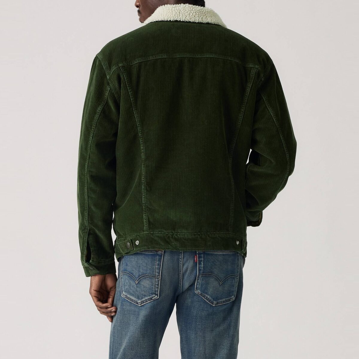 LEVI'S®RELAXED FIT SHERPA TRKR BLUE SPRING CORD TRUCKER GREEN - Image 3