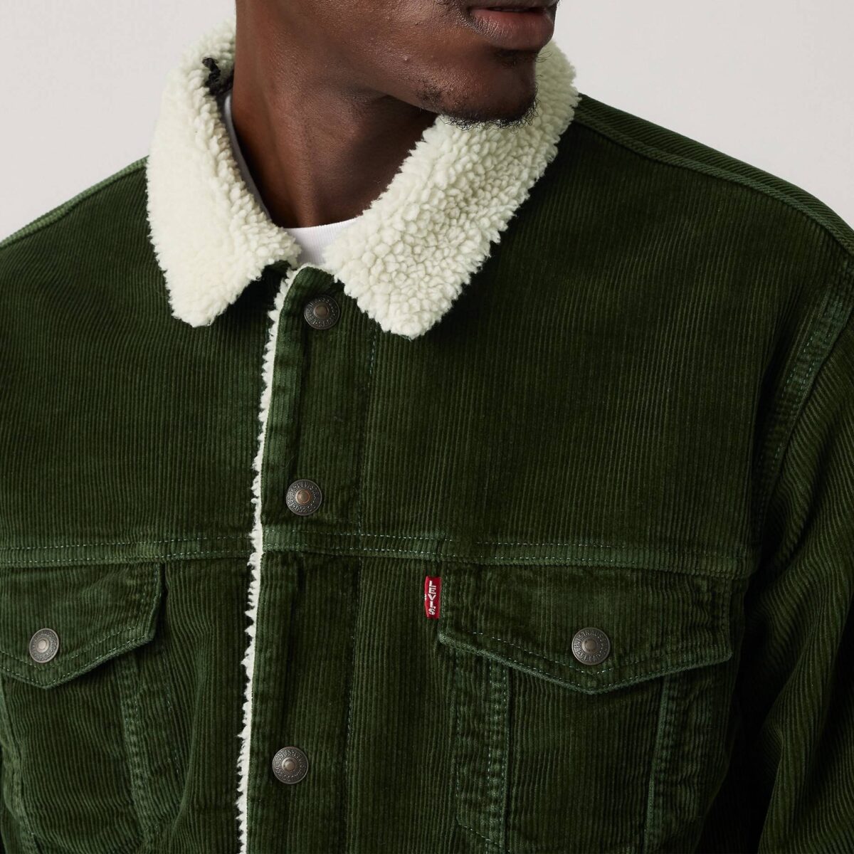LEVI'S®RELAXED FIT SHERPA TRKR BLUE SPRING CORD TRUCKER GREEN - Image 2