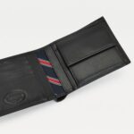 TOMMY HILFIGER MEN'S LEATHER FLAG WALLET & KEYCHAIN ​​SET IN GIFT BOX BLACK - Image 3
