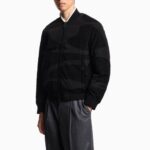 EMPORIO ARMANI EA7 REVERSIBLE NYLON JACKET WITH FLOCKED LETTERING BLACK - Image 3