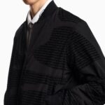 EMPORIO ARMANI EA7 REVERSIBLE NYLON JACKET WITH FLOCKED LETTERING BLACK - Image 5
