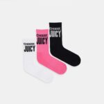JUICY COUTURE 3-PACK SOCKS MULTI