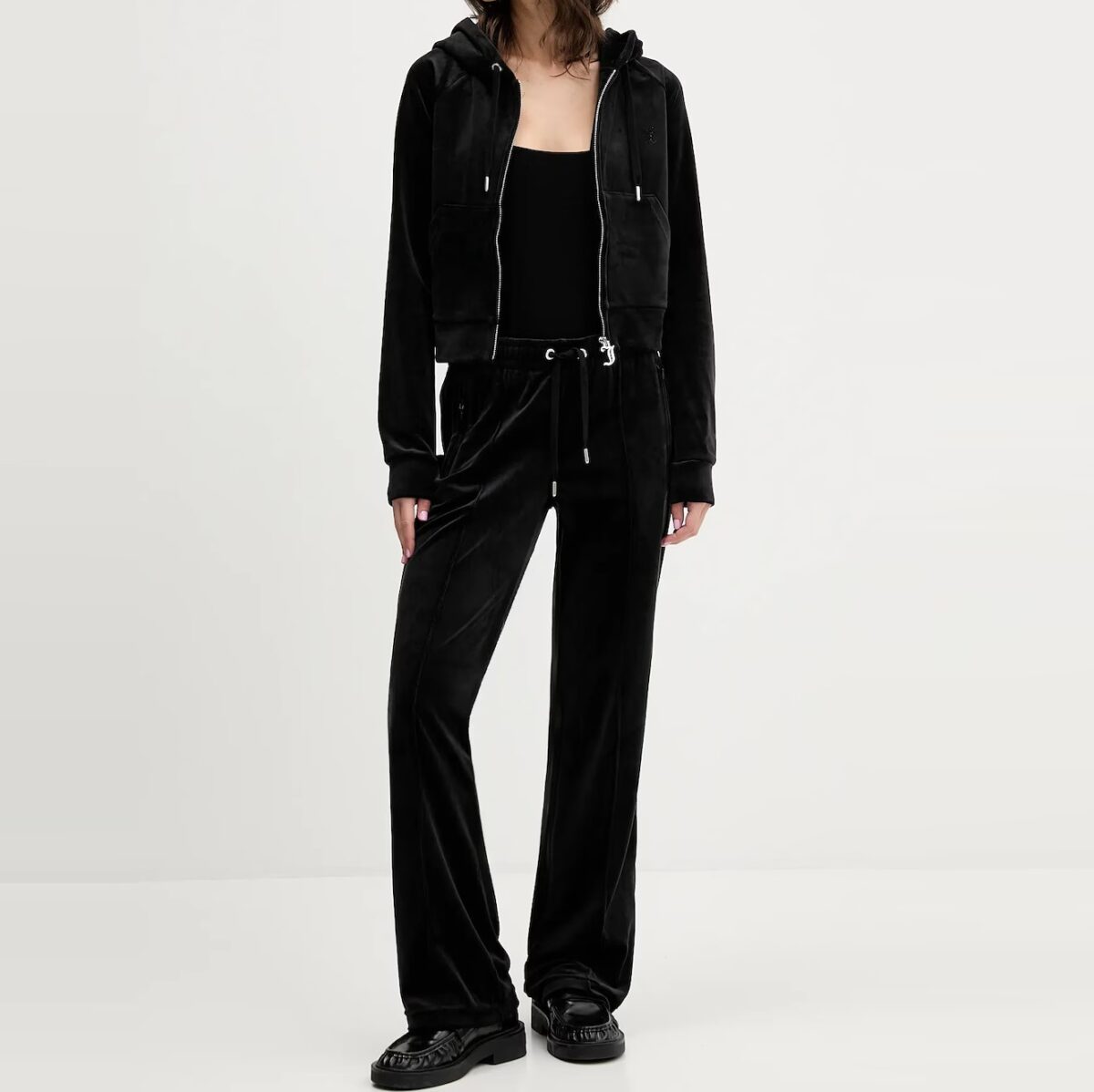 JUICY COUTURE MADISON HOODIE WITH JUICY LOGO BLACK - Image 4