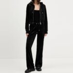 JUICY COUTURE MADISON HOODIE WITH JUICY LOGO BLACK - Image 4