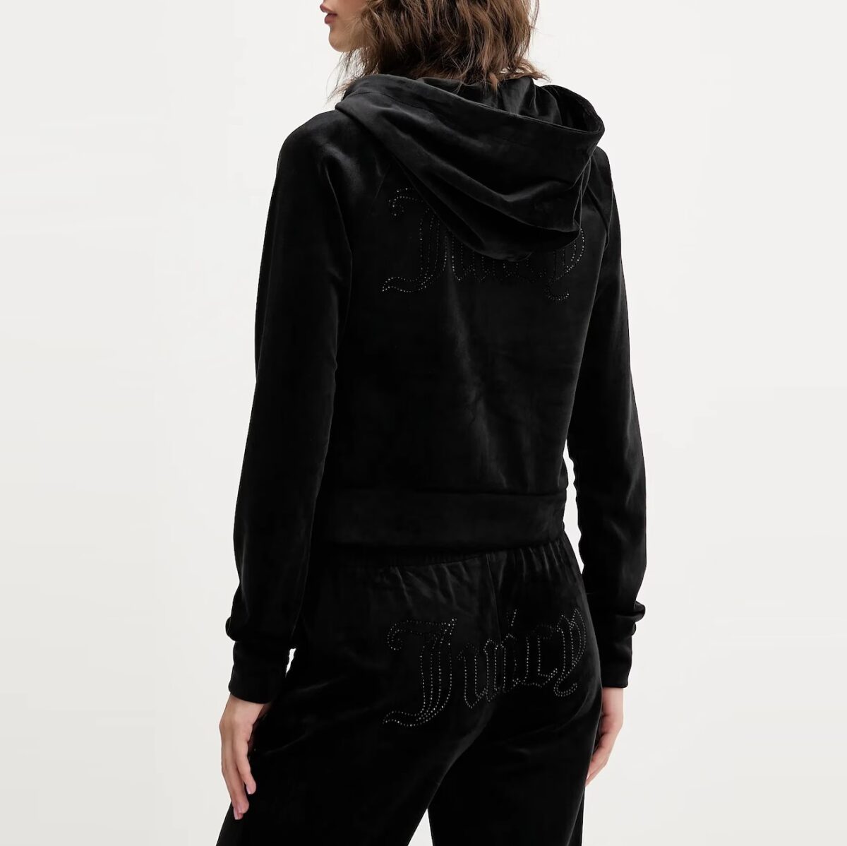 JUICY COUTURE MADISON HOODIE WITH JUICY LOGO BLACK - Image 3