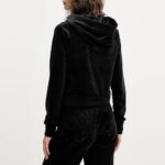 JUICY COUTURE MADISON HOODIE WITH JUICY LOGO BLACK - Image 3