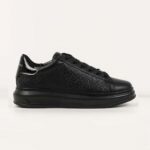 KARL LAGERFELD MEN'S SNEAKERS KAPRI EMBOSS REPEAT LO LACE BLACK