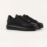 KARL LAGERFELD MEN'S SNEAKERS KAPRI EMBOSS REPEAT LO LACE BLACK - Image 3