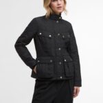 BARBOUR WOMAN HALSEY QUILTED JACKET BLACK
