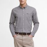 BARBOUR MEN'S PADSHAW TAILORED LONG-SLEEVED SHIRT DARK OAK